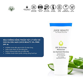 Hình ảnh Kem Chống Nắng Vật Lý Ngừa Mụn Hữu Cơ Cao Cấp Juice Beauty SPF30 Oil-Free Moisturizer