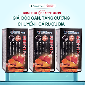 Combo 3 Hộp Viên Uống Bổ Gan Kanzo Ukon Genki Fami Nhật Bản Hỗ Trợ Giải Độc, Bảo Vệ Tăng Cường Chức Năng Gan