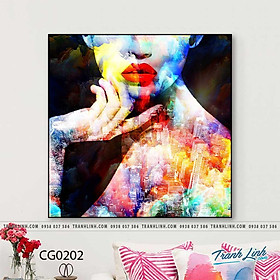 Mua Bộ tranh Canvas treo tường trang trí phòng khách Cô Gái CG0202