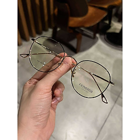 Kính thời trang Mắt tròn kim loại tăm nhẹ Korea
