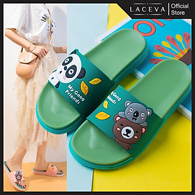 Dép Nữ Gấu Trúc Cực Cute, Dép Nữ Thời Trang Chống Trơn Mã DP06 - Xanh Lá - 3839