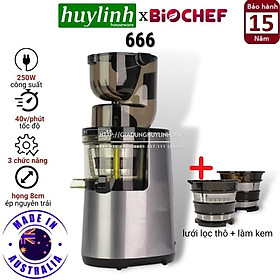 Máy ép trái cây biochef 666 - máy ép chậm - hàng chính hãng