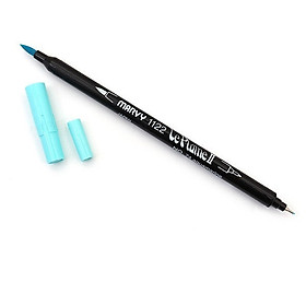Bút lông hai đầu màu nước Marvy LePlume II 1122 - Brush/ Extra fine tip - Aquamarine (74)