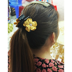 Kẹp tóc sau - Kẹp tóc hoa màu vàng mùa xuân
