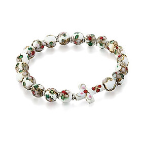 VÒNG TAY CHUỖI HẠT MÂN CÔI CẦU NGUYỆN TRÁNG MEN KÈM HỘP SANG TRỌNG