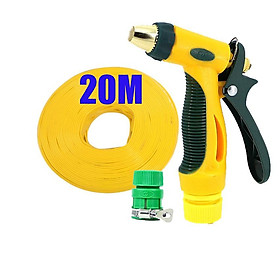 Mua Bộ dây vòi xịt nước rửa xe tưới cây tăng áp 3 lần 20M( nối nhựa xanh) 206317