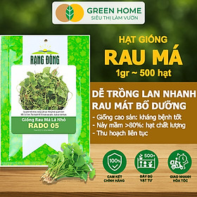 Mua Hạt Giống Rau Má Greenhome  Gói 1g  Dễ Trồng Quanh Năm  Nảy Mầm Cao  Thu Hoạch Nhanh  Năng Suất Cao R12