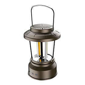 Portable Outdoor Retro Lantern Camping BT Speaker Light Tent Lamp USB Rechargeable Night Handhel Emergency Light
