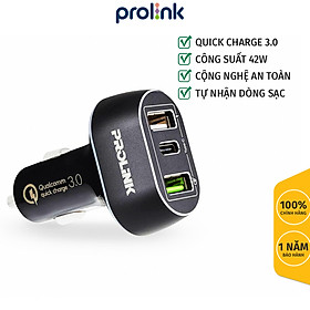 Mua Sạc ô tô 3 cổng Prolink PCC34201 - Hàng chính hãng