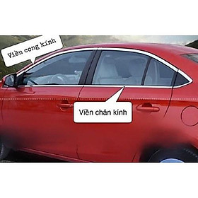 Nẹp viền chân kính, viền cong kính cho xe Toyota Vios 2019-2022