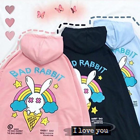 Áo Khoác nỉ thỏ Bad Rabbit, Áo hoodie nỉ Bad Rabbit cực xinh ND14