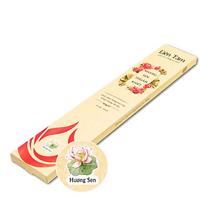 Hình ảnh Nhang sạch từ Sen Liên Tâm 38cm 90 cây - Dịu nhẹ ít khói, thời gian thắp 60 phút