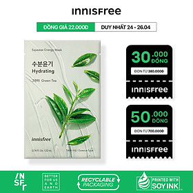 Mặt nạ giấy dưỡng da Hàn Quốc innisfree My Real Squeeze Mask 22ml