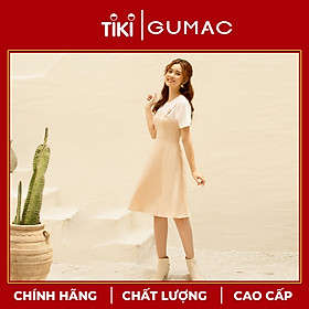 Đầm yếm nữ thiết kế caro dáng xòe 2 lớp GUMAC DA1092 chất liệu cotton mịn