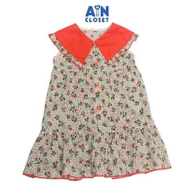 Đầm bé gái họa tiết Hoa Tiểu muội cotton - AICDBGDDCOYD - AIN Closet
