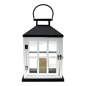 Mua Đèn Lồng Gỗ Đặc Khác HOMEY Màu Trắng W17xD13xH24Cm |Index Living Mall| Nội Thất Thái Lan