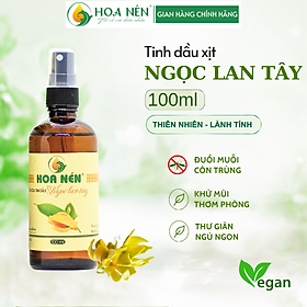 Chai Xịt nước hoa tinh dầu Ngọc lan tây 100ml - Hoa Nén -Làm thơm, kháng khuẩn, thư giãn