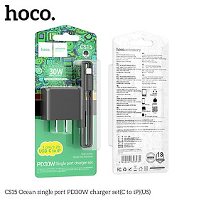 Mua Bộ sạc nhanh Hoco CS15 30W cổng ra Type-C  củ sạc nhanh 30W dành cho iphone 15  Android hàng chính hãng