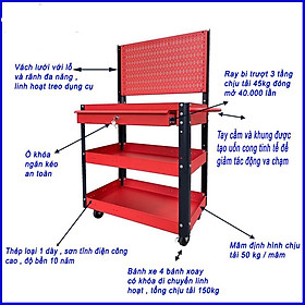 Mua Xe Đẩy Dụng Cụ 3 Tầng DC-01