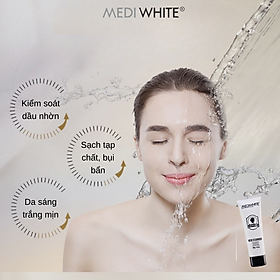 Sữa Rửa Mặt Y Học Medi White Cleanser 120ml Làm Sạch Sâu Thu Nhỏ Lỗ Chân Lông Cân Bằng Nước Dầu Giảm Mụn Hiệu Quả