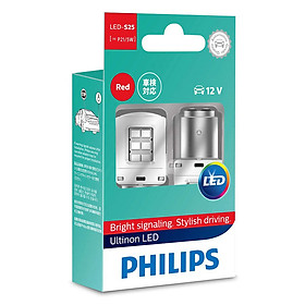 Bóng đèn tín hiệu phanh hậu xe ô tô Philips Ultinon LED 11499ULRX2 12V 6000K - Đỏ