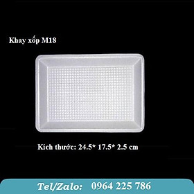Mua 1 bịch 125 cái khay xốp M18 trắng