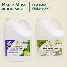 Combo Sản Phẩm Gốc Thực Vật NGB4 Peace Mass Nước Giặt Xả 2 in 1 3.6 l + Nước Lau Sàn TD Chanh Sả -Bạc Hà 3.6l (Thuộc nhóm Sản phẩm Lành tính / Hữu cơ)