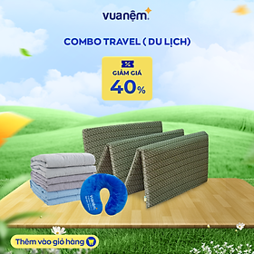 Mua Combo Travel Nệm Xếp Văn Phòng Goodnight  Chăn Chần Amando Promo  Gối Tựa Cổ