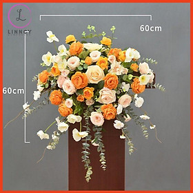 Mua Lẵng Hoa Lụa Trang Trí Bục Phát Biểu Lẵng Hoa Khai Trương Cắm Sẵn Nhiều Mẫu