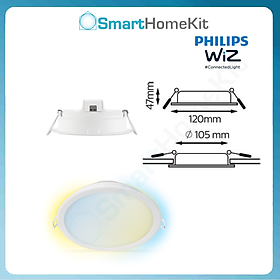 Đèn LED âm trần thông minh WiZ Tunable White Downlight 4/5/6 inch - Hàng chính hãng