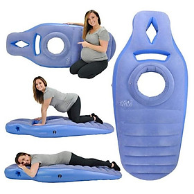 Thảm yoga cho phụ nữ mang thai thoải mái đổ PVC nệm bơm hơi với lỗ tập thể dục tại nhà thể dục thể dục thể dục thể dục pilates pilates pilates Color: Pink