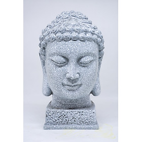Tượng đầu Phật Tổ Như Lai bằng đá cao 17cm