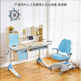Mua Bàn học cho bé SA09 Bàn thông minh chống gù chống cận điều chỉnh độ cao có ngăn kéo tủ chứa  giá sách  vách treo đồ