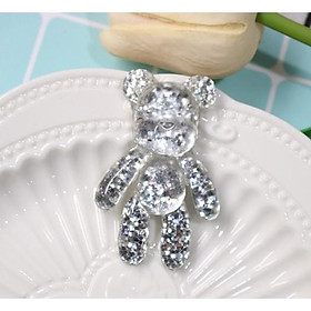 Mua Chuyên Charm * Charm gấu epoxy trong suốt nhũ màu cho các bạn trang trí ốp điện thoại  DIY