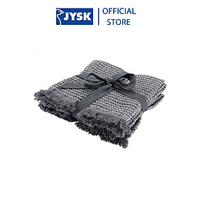 Bộ 4 khăn mặt cotton | JYSK Fristad | xám | R30xD30cm