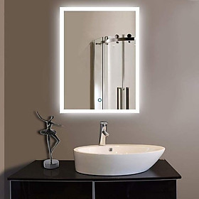 Gương nhà tắm hình chữ nhật đèn Led cảm ứng công nghệ thông minh