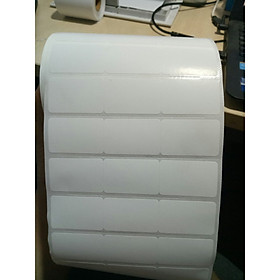 Set 5 cuộn giấy decal mã vạch thường khổ 3 tem 35*22mm - 50m