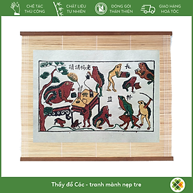 Mua Tranh Đông Hồ Thầy đồ Cóc - Frog Teacher - Dong Ho folk woodcut painting