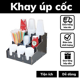 Mua Khay kệ đựng cốc 9 lỗ bằng gỗ đa năng tiện lợi kệ đựng úp cốc ly nhựa an toàn thông minh cho quán cafe bảo hành 1 đổi 1