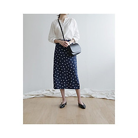 Q491019 CHÂN VÁY CHẤM BI THIẾT KẾ