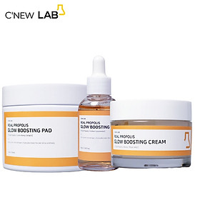 Combo Dưỡng Sáng Da Bộ 3 Sản Phẩm Real Propolis Glow Boosting C'NEW LAB Giúp Da Trắng Sáng, Mịn Màng