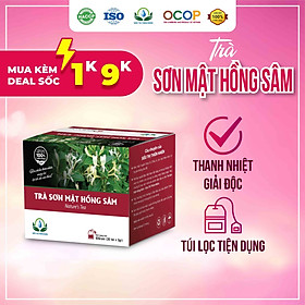 Trà Sơn Mật Hồng Sâm Hộp 30 Túi Lọc Giúp Ăn Khoẻ Ngủ Ngon, Ổn Định Đường Huyết Của Siêu Thị Thiên Nhiên