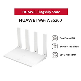 Thiết Bị Định Tuyến Mạng Không Dây HUAWEI Wifi WS5200 | Bộ Xử Lý Lõi Kép HUAWEI Gigahome 800 Mhz | Bốn Ăng | Ten 5 Dbi Có Hiệu Suất Cao Cung Cấp Phạm Vi Phủ Sóng Tốt Hơn | Cổng Gigabit Ethernet | Ứng Dụng HUAWEI Smarthome | Hàng Chính Hãng