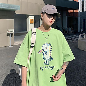 4 Color【M-3XL】 Summer New Style Fashion Dragon Printed Graphic Short Sleeve T-shirt Men Breathable Unisex Half Sleeve T-shirt Oversize Student Short T-shirt Couple Wear