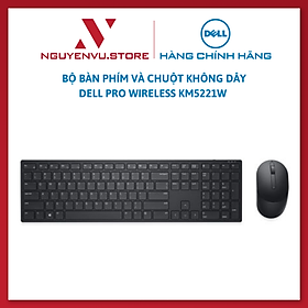 Bộ bàn phím và chuột không dây Dell Pro Wireless KM5221W - Hàng Chính Hãng