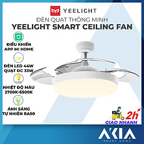 Đèn LED kiêm Quạt Trần Yeelight C2101C1060 - Cánh gió đảo chiều trong suốt, Kết nối app Mi Home, bản Quốc Tế