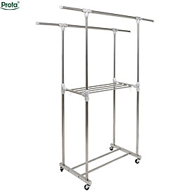 Mua Giàn inox đôi 2 tầng kèm giàn phơi khăn Prota