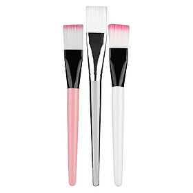 3pcs Professional Facial Mask Application Brushes - Soft Fine Hair Mask Painting Mixed Foundation Brushes, Beauty Face Makeup Tool