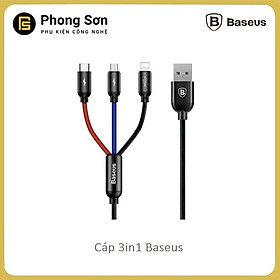 Mua Cáp sạc 3 trong 1 Baseus Hỗ trợ sạc nhanh 3.5A - hàng Chính Hãng