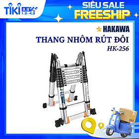 Thang nhôm rút đôi chữ a Nhật Bản HAKAWA HK256 (5,6M) - Phân phối chính hãng - Nhỏ gọn tiện lợi